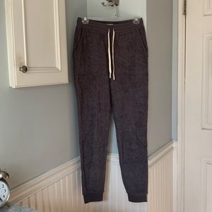 Outerknown extra small terry cloth joggers, gray excellent used condition
